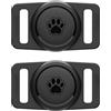 Generic Confezione da 2 custodie compatibili con supporto per collare per cani AirTag, custodia in silicone impermeabile, nero