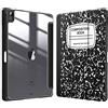 FINTIE Cover per iPad Air 11 M4/M3/M2 (2026-2024)/iPad Air 5a&4a Gen 10,9 | con Portapenne - Sottile Leggero Trasparente Custodia Posteriore con Bordo in TPU, Composition Book