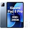 XIAOMI Pad 8 Pro 8 GB/256 GB, Tablet 11,2 3.2K, Snapdragon 8 Elite, Cristallo Opaco, WiFi 7+Bluetooth 6.0, Batteria 9200 mAh, Blu, Caricabatterie da 67 W incluso