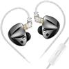 Generic KZ D-FI Orecchio Cuffie monitor a 4 livelli, auricolari HiFi suono stereo Wired cancellazione del rumore auricolari Bass Earbuds (Con microfono Senza interruttori)