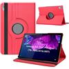 Dlahaby Custodia per Lenovo Tab P11 Plus TB-J616 / Tab P11 TB-J606, Rotazione di 360 gradi in Pelle PU con Supporto Cover per Lenovo Tab P11 & Lenovo P11 Plus 11 pollici Tablet,rosso