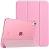 TiMOVO Cover Custodia per iPad A16 11/iPad 10 Gen 10,9, Fiore Rosa | Retro in PC, Rigido Semi-Trasparente, Auto Sveglia/Sonno