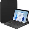 Kepuch Custer Cover per Microsoft Surface PRO 8,PU-Pelle Case Custodia per Microsoft Surface PRO 8 - Nero