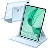 A-BEAUTY Custodia Rotante Compatibile con Honor Pad X8a/X8b 11 Pollici 2024/2026 con Portapenne, Rotazione a 360 Gradi Supporto Cover Chiaro Retro, Blu Cielo