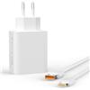 BOLUX-JS Caricabatterie rapido da 33 W per Redmi 13, Note 13, 13Pro, 12S, 12, 11S, 11, Lite 11i, Mi Pad 5, 6, Xiaomi Poco X5, Xiaomi Type C, caricatore rapido con cavo da 2 m