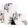 Generico DayQiQiPu Caso per Samsung Galaxy Tab S2 8,0 Pollici 2015 SM-T710/ T713/ T715 Ultrasottile con Motivo di Serie di Fiori in Pelle PU Flip con Custodia Protettiva per Auto Sveglia/Sonno,01