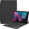 Generico DayQiQiPu Custodia per Microsoft Surface PRO 7+/ PRO 7/ PRO 6/ PRO 5/ PRO 4 Custodia per Tablet Ultrasottile Supporto Pieghevole, Custodia Protettiva Antiurto Multi View - Nero
