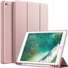 JETech Custodia per iPad 6ª/5ª Gen 9,7 (2018/2017), Oro Rosa | Cover Protezione TPU Morbida, Porta Pencil, Supporto Tri-Pieghevole, Design Antiurto Leggero