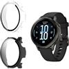 Funrae Custodia Compatibile con Garmin Venu 4 41mm [2 Pezzi], Cover Protettiva Telaio Rigida PC [Con Vetro Temperato] HD Clear Anti-Graffio Protezione Case - Trasparente&Nero