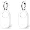 SUKADE 2 custodie in silicone per Samsung Galaxy Smart Tag2, custodia protettiva con portachiavi, design antiurto e antisporco, vestibilità sicura per Samsung Galaxy Smart Tag2 (bianco)