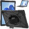 Gerutek Cover per Microsoft Surface Pro 13 2026(12a Gen) /Pro 11/Pro 10 | Pro 9 13'' (2024/2024/2022) Custodia Antiurto con [Supporto Girevole a 360° e Cinturino da polso] [Tastiera Installabile]