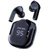 Generico Auricolari Wireless Bluetooth con Display LED, Cuffie In-Ear Stereo HiFi, Microfono, Controlli Touch, Impermeabili Sport, Ricarica USB-C, Compatibili con dispositivi iOS e Android