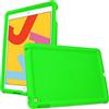 TECHGEAR Custodia Protettiva Progettata per iPad 10.2 9/8 /7 Generazione (2021/2020/2019), Cover Antiscivolo in Silicone Morbido e Resistente con Pellicola Protettiva, Idiale per Bambini [Verde]