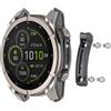 GIOPUEY Custodia protettiva per sensore in metallo compatibile con Garmin Fenix 8/8 Pro 47 mm/Tactix 8/Quatix 8 47 mm, colore: Grigio