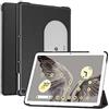 ebestStar - Cover per Google Pixel Tablet, Custodia Protezione Flip Magnetica, Slim Case Sottile Pelle PU, Nero