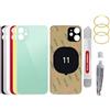BAYERQ Vetro posteriore di ricambio compatibile con iPhone 11 - Cover in vetro (verde)