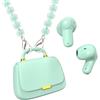 ANCwear Auricolari Bluetooth 5.3 in-ear, Cuffie con driver da 13 mm che offrono un suono premium, 22 ore di riproduzione Auricolari True Wireless con esclusiva mini custodia da borsetta (Verde)