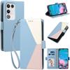 Generico DayQiQiPu Custodia per ZTE Nubia RedMagic 11 Air (6,85 Pollici) Cover in Pelle PU con Colori Dopamina Custodia a Portafoglio Ribaltabile Antiurto Caso con Cinturino da Polso, Celeste