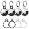 Stouchi [4Pack] Stouchi AirTag Portachiavi in acciaio inox Air Tag Case Holder Cover con 4 portachiavi facile da configurare, design sottile per AirTags Key Finder Air Tags Accessori