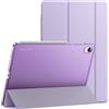 JETech Custodia per Samsung Galaxy Tab S11, Lavanda | Cover Retro Traslucido Sottile, Supporto Tri-Pieghevole, Auto Svegliati/Sonno, Antiurto