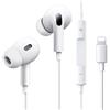 EnergieMAX Cuffie per iPhone con cavo【Certificate MFi】Auricolari in-ear per iPhone con microfono e controllo del volume, audio HiFi stereo, cuffie per iPhone 14/13/12/11/X/8 Compatibili con sistema iOS