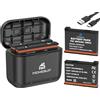 Homesuit Insta 360 X3 Batteria 1800mAh e Kit di Carica USB con LED e Slot per Schede di Memoria Compatibile con Fotocamera Insta360 X3 Fino a 80 Minuti di Tempo di Registrazione in Più (Confezione da