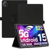 AKNICI Custodia Cover per DOOGEE V Pad 5G Tablet 12 Pollici, Pelle PU Cover Custodia Protettiva con Cinghia di Sicurezza e Magnete e Funzione di Supporto