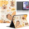Yimctoie Tablet Cover per Samsung Galaxy Tab A7 Lite 8,7 2021 SM-T227/T225/T220, Carino Anime Capybara Modello Cover con Funzione Pelle PU Holder Flip con Ultra Sottile Antiurto Regolabile Protezione Case