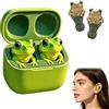 Generico Frog Earbuds, Cute Animal Shaped Bluetooth Earbuds with Charging Case, Wireless in Ear Headphones with Deep Bass,Noise Reduction,Waterproof For Travel and Daily Use