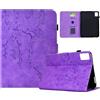 Generico DayQiQiPu Custodia per Lenovo Idea Tab Plus/Tab K12 TB365, TB361 (12,1 Pollici) Guscio Intelligente Cover Magnetica Ribaltabile Caso Supporto Motivo Fiori di prugno e Auto Wake/Sleep, Viola