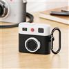 Generic Custodia in silicone per AirPods 4 XDcase stile fotocamera retrò (nero)