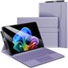 FINTIE Custodia per Microsoft Surface Pro 12 Pollici (2025), [Multi-angli] Portfolio Business Cover Posteriore in TPU con Tasca e Portapenne, Compatibile con Tastiera Type Cover, (Lilla Viola)