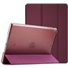 ProCase Cover per iPad 9 2021/8 2020/7 2019/iPad 10.2" Custodia[A2602 A2603 A2604 A2605 A2270 A2428 A2429 A2430 A2197 A2198 A2200], Smart Cover Sottile Leggero Traslucida Smerigliata -Vino Rosso
