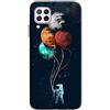 Mixroom - Cover Custodia Back case In TPU Silicone Morbido Per Samsung Galaxy M53 5G Fantasia Astronauta Con Pallonci Di Pianeti M608