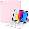Generic Custodia per tablet con tastiera Bluetooth Protezione magnetica staccabile per iPad 10a generazione 10 9 pollici 2022 11 2025 A16 Angoli di visione multipli Portamatite Digitazione silenziosa