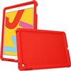 TECHGEAR Custodia Protettiva Progettata per iPad 10.2 9/8 /7 Generazione (2021/2020/2019), Cover Antiscivolo in Silicone Morbido e Resistente Con Pellicola Protettiva, Idiale per bambini [Rosso]