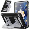 INFILAND Bambin Custodia per Samsung Galaxy Tab A11+/ A11 Plus 11 Pollici 2025, Cover Protettiva Robusta, Resistente e Antiurto con Supporto Verticale/Orizzontale Stabile (Nero-Argento)
