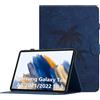 Oduio Custodia per Samsung Galaxy Tab A8 2021/2022 10,5 Pollici (SM-X200/SM-X205) Cover in Pelle PU Case Coperchio Multi-Angli Supporto Pieghevole Cover Protettiva con Chiusura Magnetica-Blu