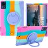 AKNICI Custodia Silicone per TECLAST T65 MAX 2K Tablet-13-Pollici, Protettiva Cover con 360° Supporto Rotante e Maniglia/Penna Holder/Penna Holder per TECLAST T65 MAX, Pink Viola