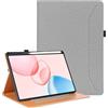 Vakarey Custodia Tablet per Honor Pad 10/Pad 20 Pro 12.1 Pollici,Grigio | Cover Tablet Antiurto in Silicone,con Portapenna,Sveglia Automatica,con Supporto e Cinturino da Polso