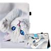 CXTcase Custodia per Lenovo Tab M10 10.1 2019 TB-X505L/TB-X505F/TB-X605L/TB-X605F Custodia Protettiva Stand Card Storage Tablet Case Cover in Plastica Morbida Bianco Cat