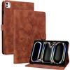 Rosbtib Custodia Cover per iPad Pro 11 (M5/M4, Modello 2025/2024, 6/5 Generazione) 11, Slim Fit Folio Pieghevole Cover Protettiva con Slot per schede Chiusura Magnetica, Gigli Marroni