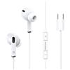 WEB world electronic business Cuffie Auricolari Cablati da 1,2m In-Ear - Connettore USB Tipo C Universali Con Microfono E Tasto Controllo Audio - Colore Bianco