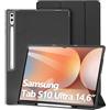 DUX DUCIS Custodia Cover per Samsung Galaxy Tab S10 Ultra / S9 Ultra (14,6) con Portapenne, Sottile Folio Stand Protettiva Tablet Cover con Auto Svegliati/Sonno, Nero