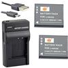 DSTE Li-90B Li-ION Batteria (2-Pack) e caricatore USB Costume per Olympus Tough TG-1 TG-2 TG-3 SH-1 SH-50 SH-60 SP-100 XZ-2 iHS