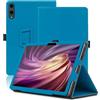 Envibe Custodia per DOOGEE Tab E3 Pro 13 Pollici, Cover Tablet DOOGEE Tab E3 Pro, Copertura Protettiva Pieghevole con Supporto per Matita e Cinturino da Polso, Protezione Completa. (Azzurro)
