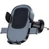 Generic Supporto per telefono per auto con gancio in metallo, supporto universale per bocchetta dell'aria, adatto per iPhone, Android e tutti gli smartphone, nero