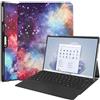 Nikaque Custodia per Surface Pro 9 (2022) da 13 pollici, custodia per tablet per Microsoft Surface Pro 9 13 pollici Custodia a tre ante con portamatite, auto sleep/wake, retro in morbido TPU, custodia