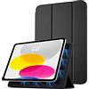 TiMOVO Cover per iPad A16 11 Pollici/iPad 10 Gen 10,9, Nero | Folio Intelligente, Custodia Protettiva Sottile Trifold Magnetico, Funzione Auto Sveglia/Sonno