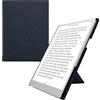 kwmobile Custodia Compatibile con Remarkable Paper Pro Cover - Case Tablet Grafico in Pelle PU - con Stand e Porta Penna - blu scuro